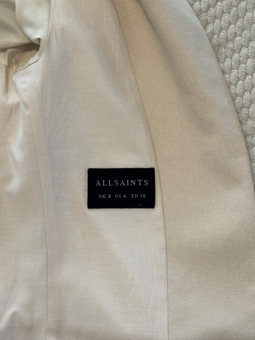 ALLSAINTS beige/light tan Blazer, size 4 - Picture 9 of 11